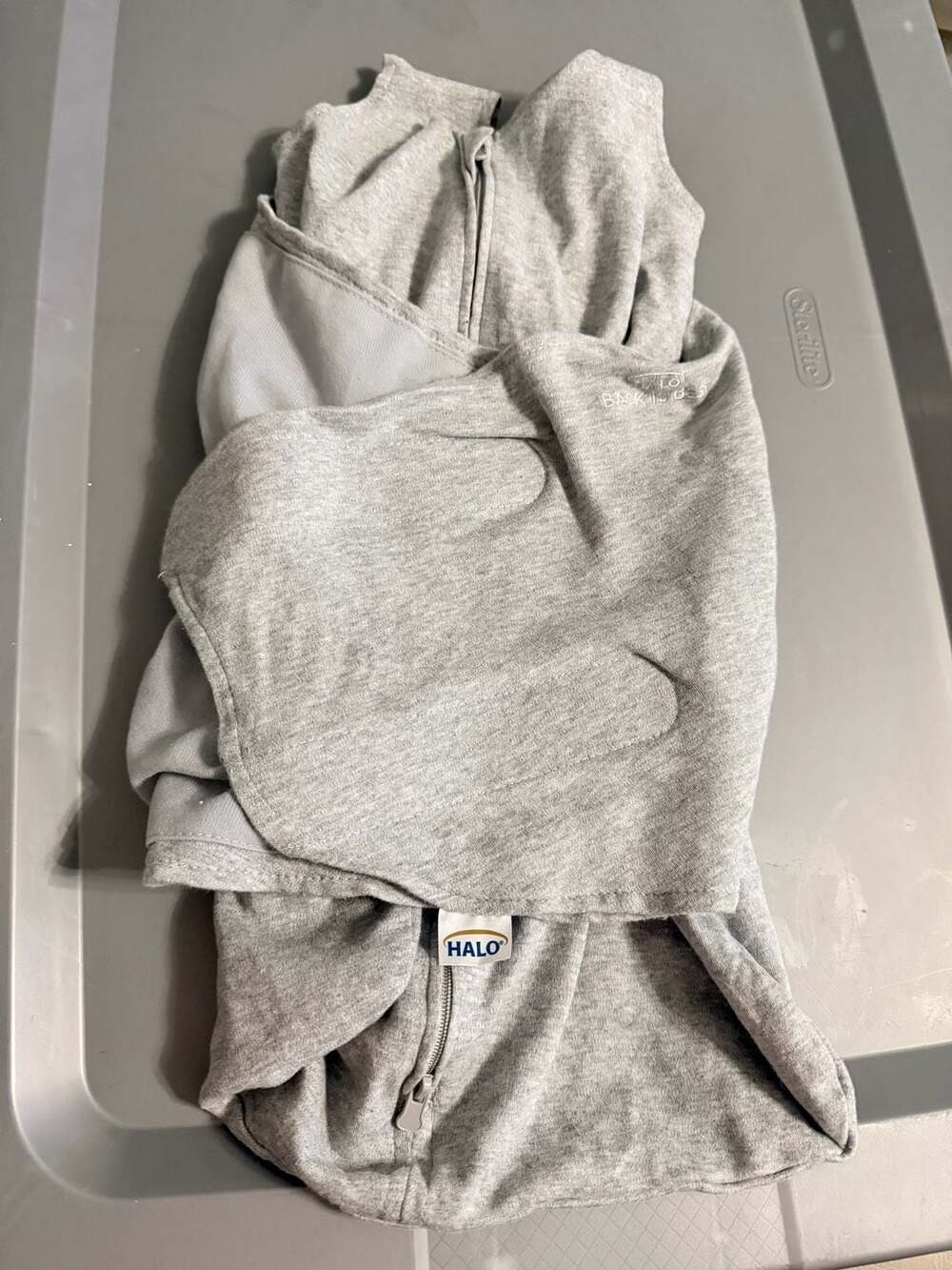 Halo SleepSack Swaddle 0-3 M Heather Gray Cotton